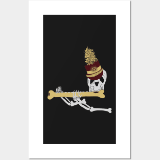 Marching Band Skeleton Flute Posters and Art